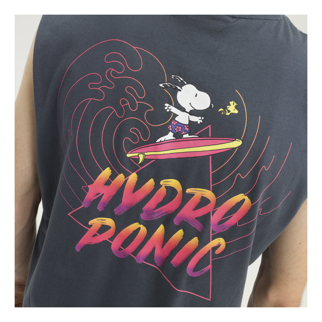 HYDROPONIC X Peanuts Tank Top Tee - Dusty Navy