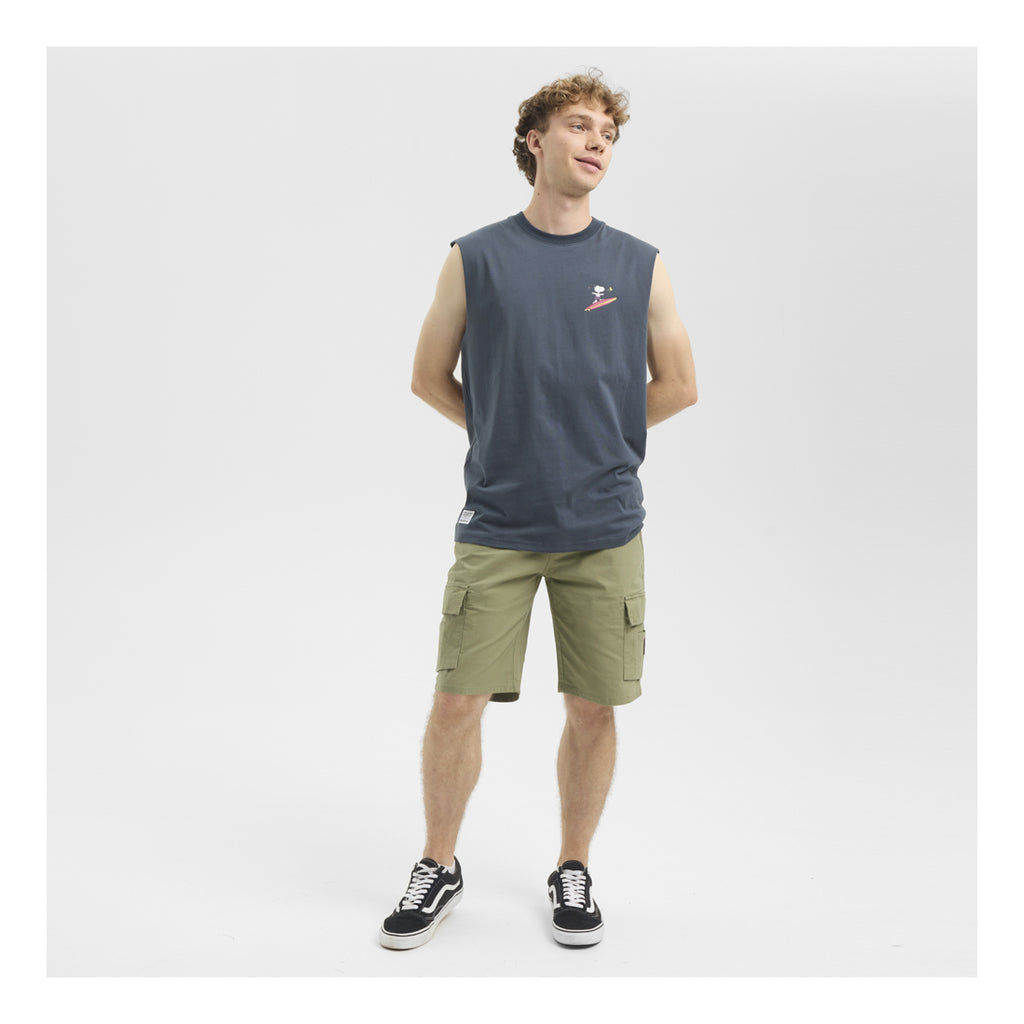 HYDROPONIC X Peanuts Tank Top Tee - Dusty Navy
