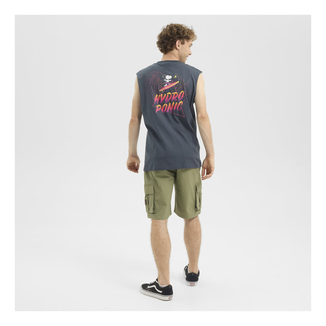 HYDROPONIC X Peanuts Tank Top Tee - Dusty Navy