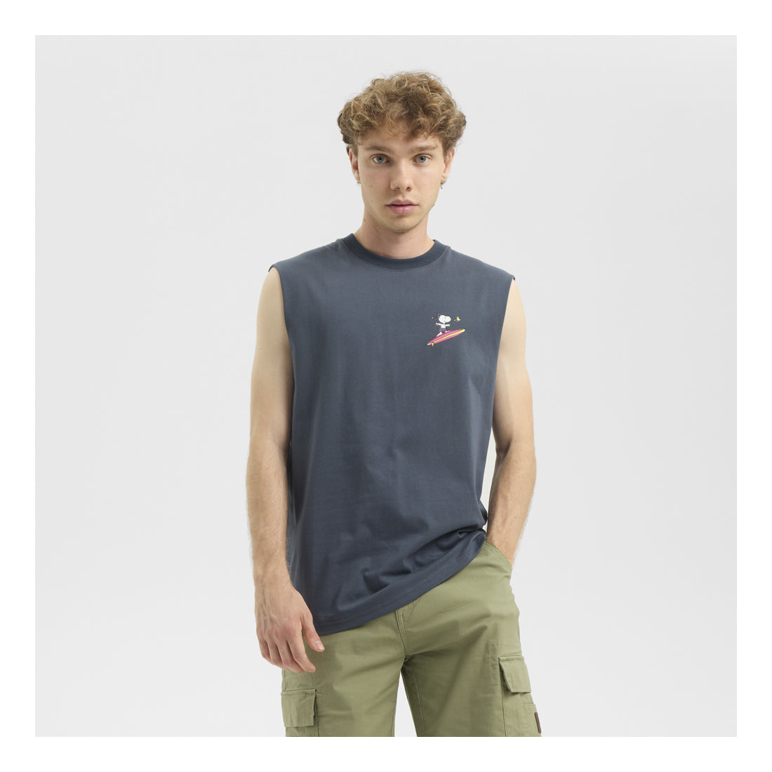 HYDROPONIC X Peanuts Tank Top Tee - Dusty Navy