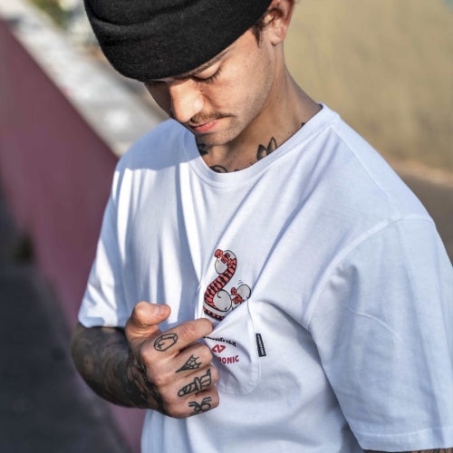 HYDROPONIC SNAKE SS TEE - White