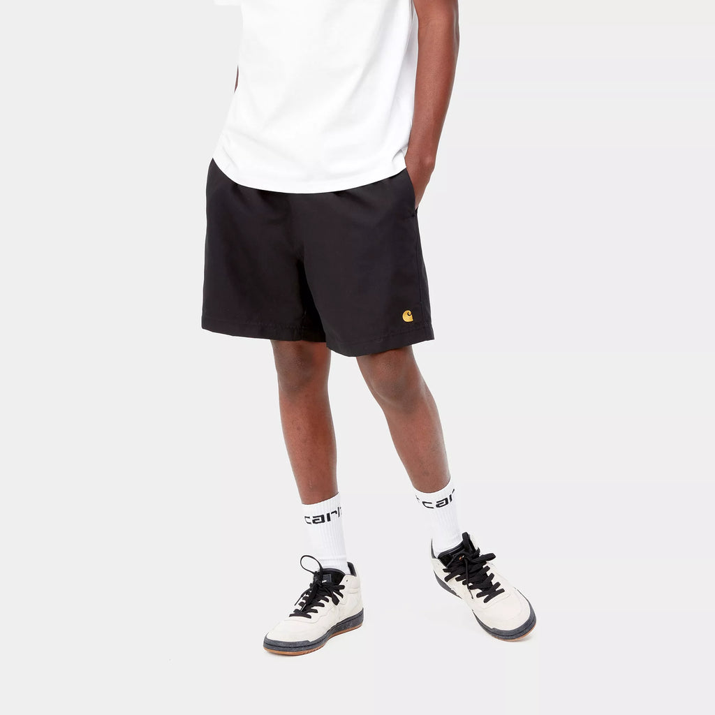 CARHARTT WIP Chase Swim Trunks - Black Gold