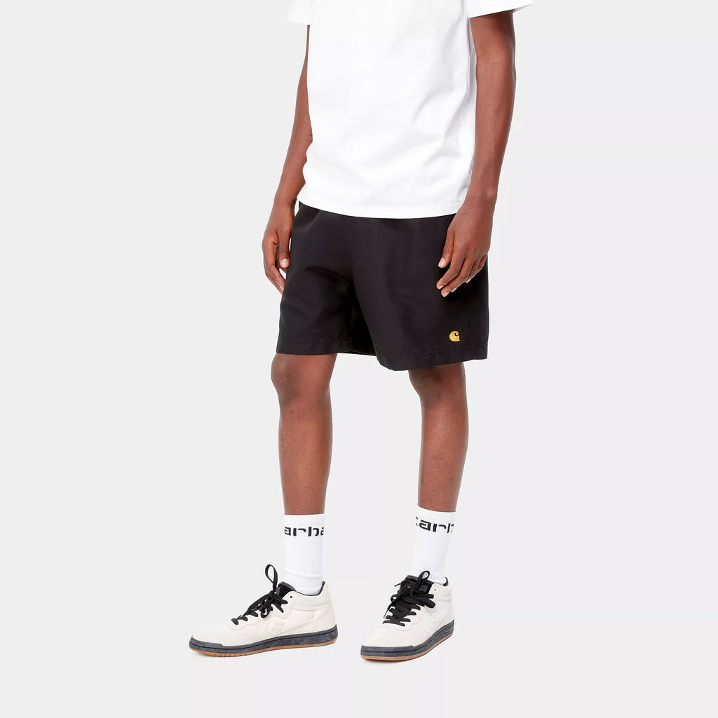 CARHARTT WIP Chase Swim Trunks - Black Gold