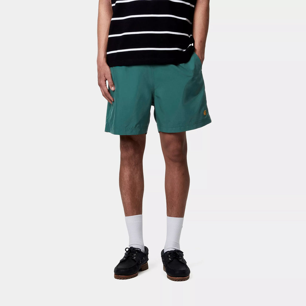 CARHARTT WIP Chase Swim Trunks - Rainforest Gold