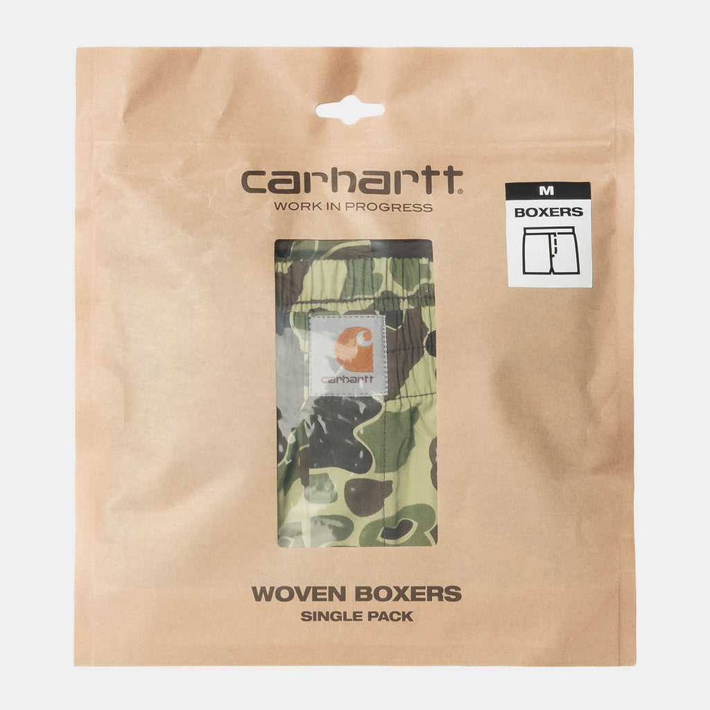 CARHARTT WIP Cotton Boxer - Camo Duck Green