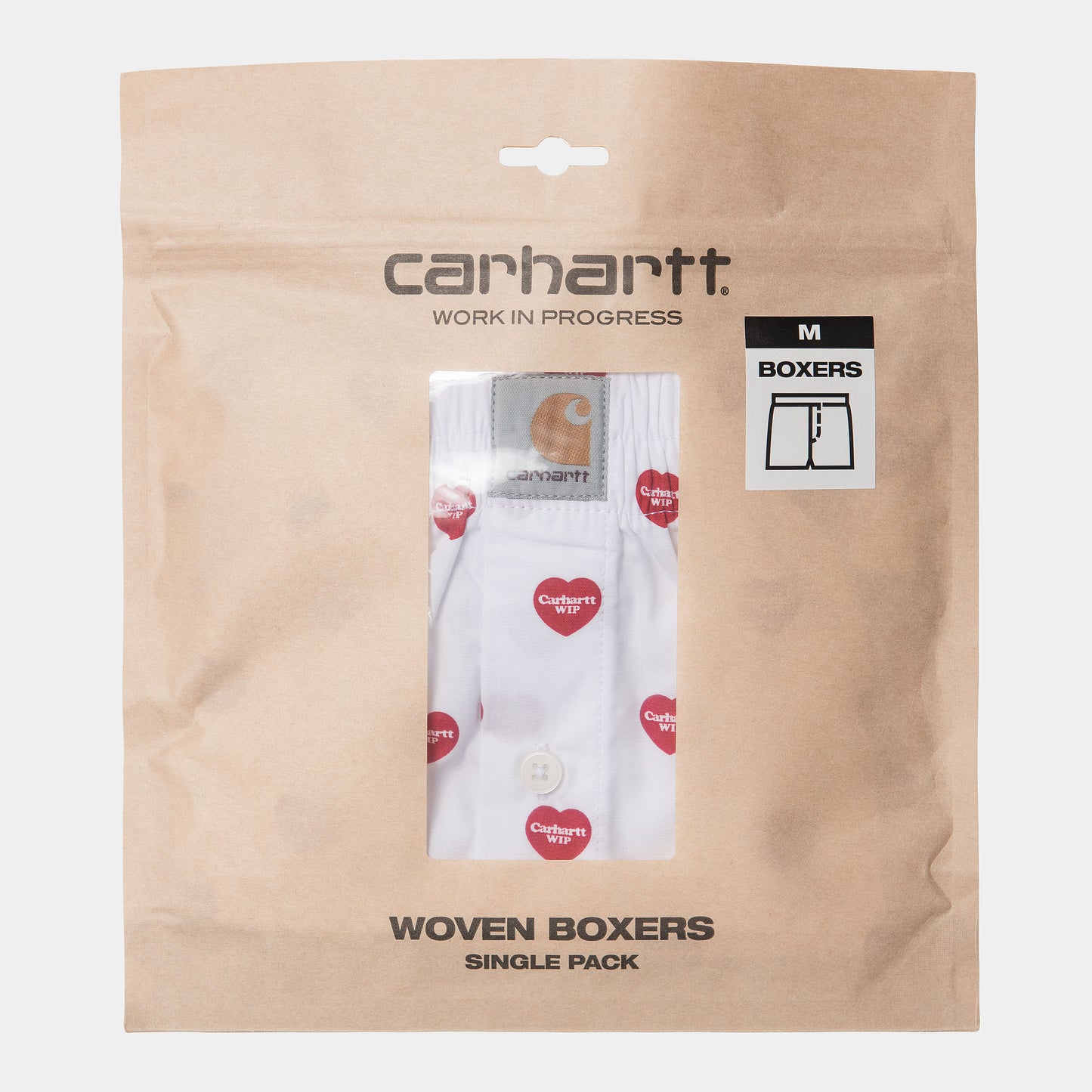 CARHARTT WIP COTTON BOXER - Heart Print White