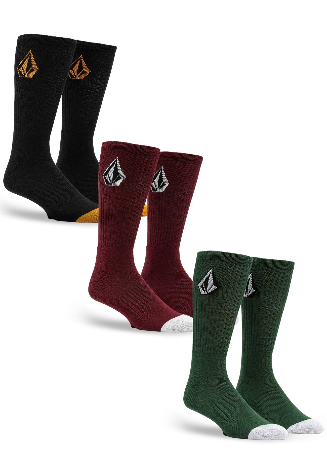VOLCOM FULL STONE SOCKS 3-PACK - MIX