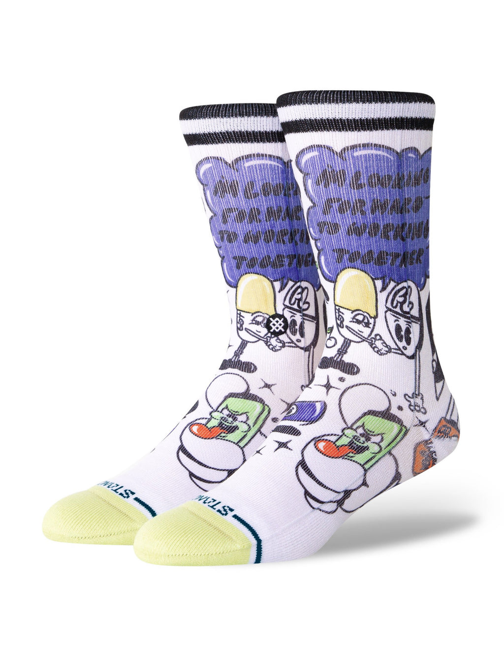 STANCE DAILY DANGER CREW - White