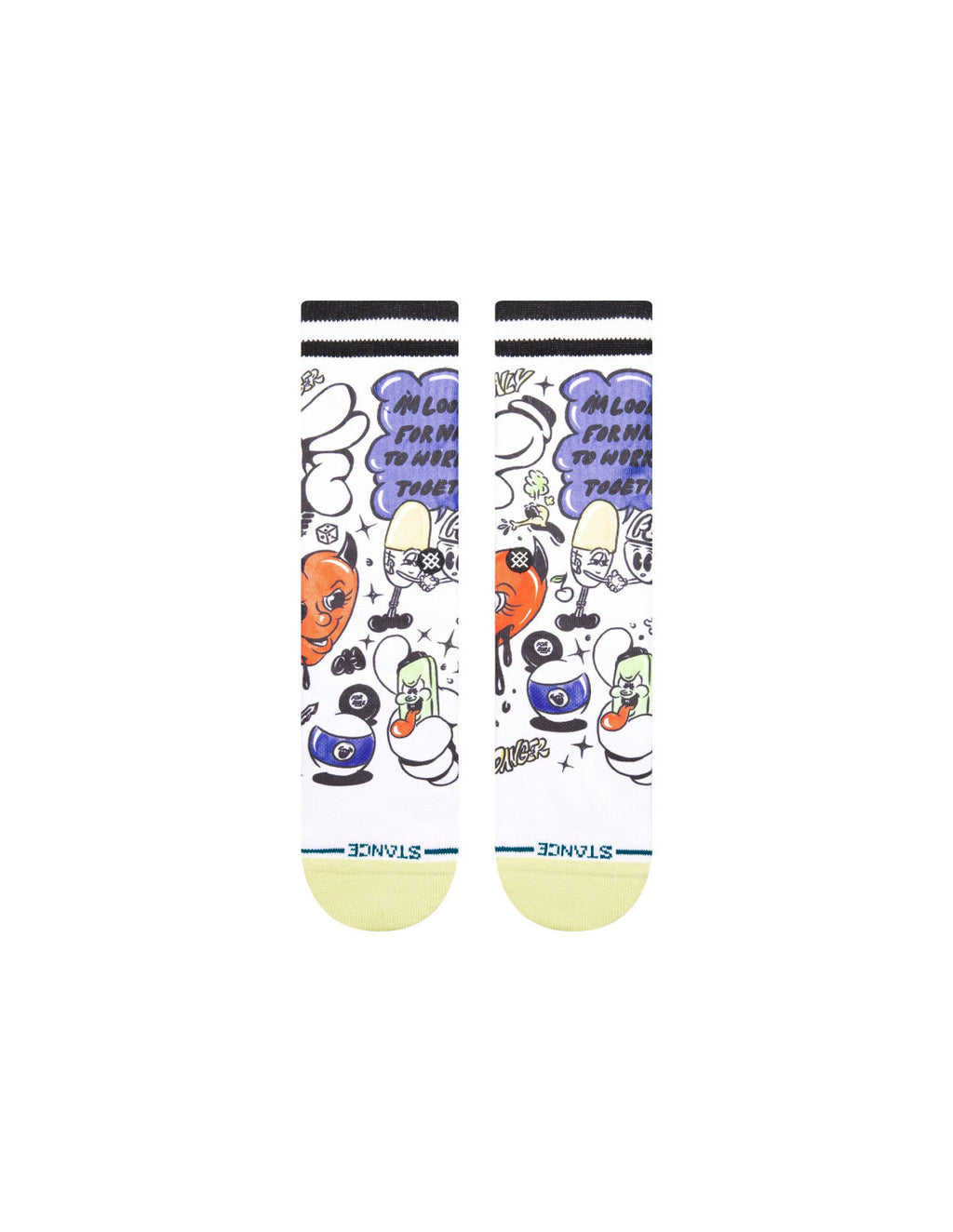 STANCE DAILY DANGER CREW - White