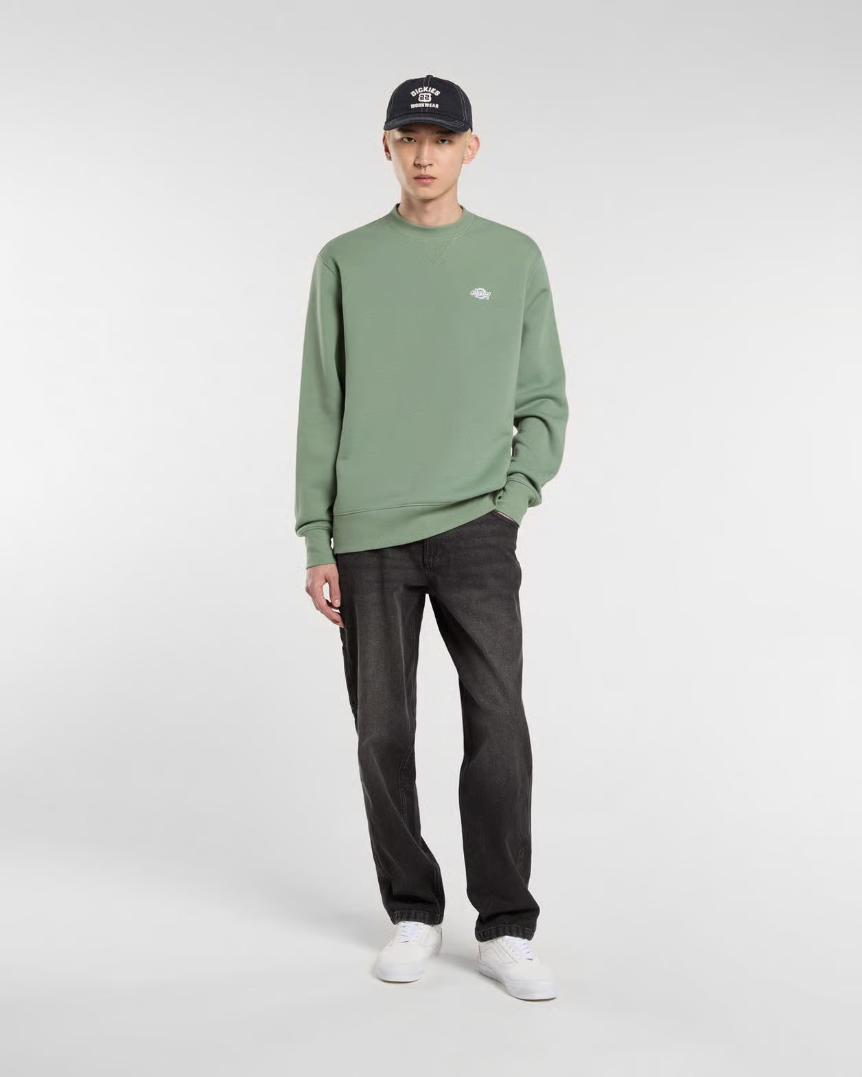 DICKIES SUMMERDALE SWEATSHIRT CREW - Green Sea Spray