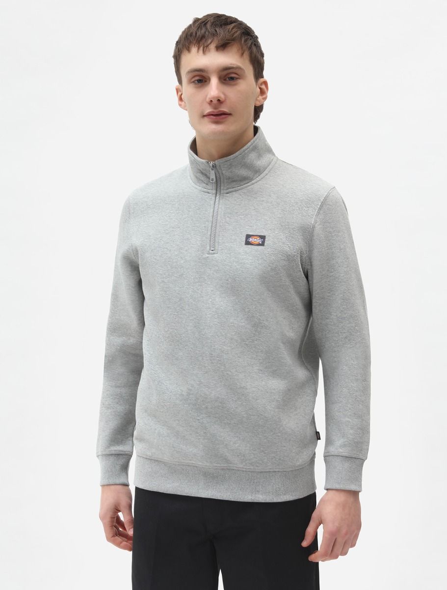 DICKIES OAKPORT QUARTER ZIP - Heather Grey