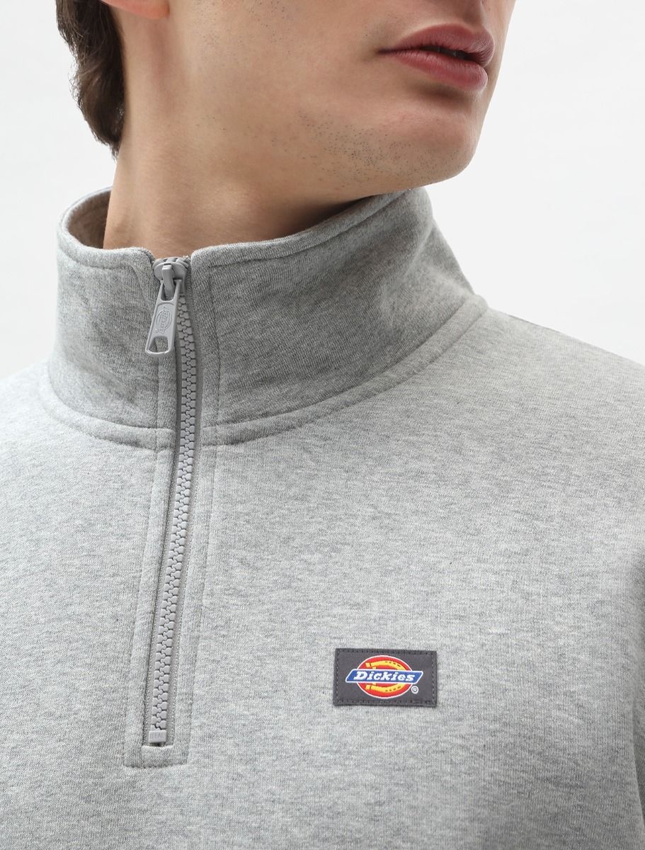DICKIES OAKPORT QUARTER ZIP - Heather Grey