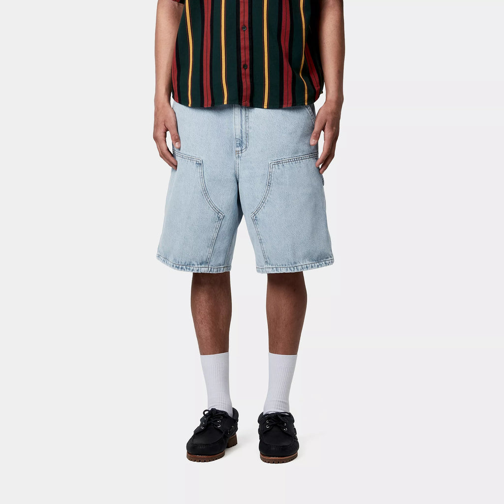 CARHARTT WIP Double Knee Short - Blue (Heavy Stone Bleached)