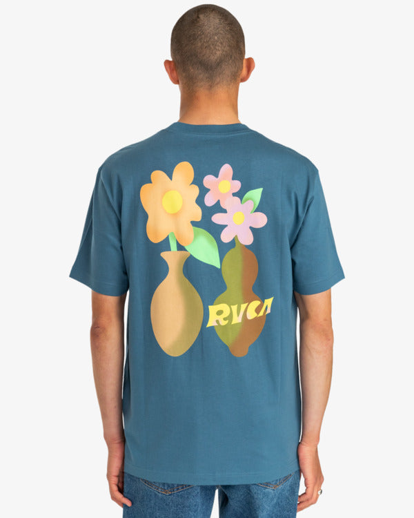 RVCA Hand Picked SS TEE - Cool Blue
