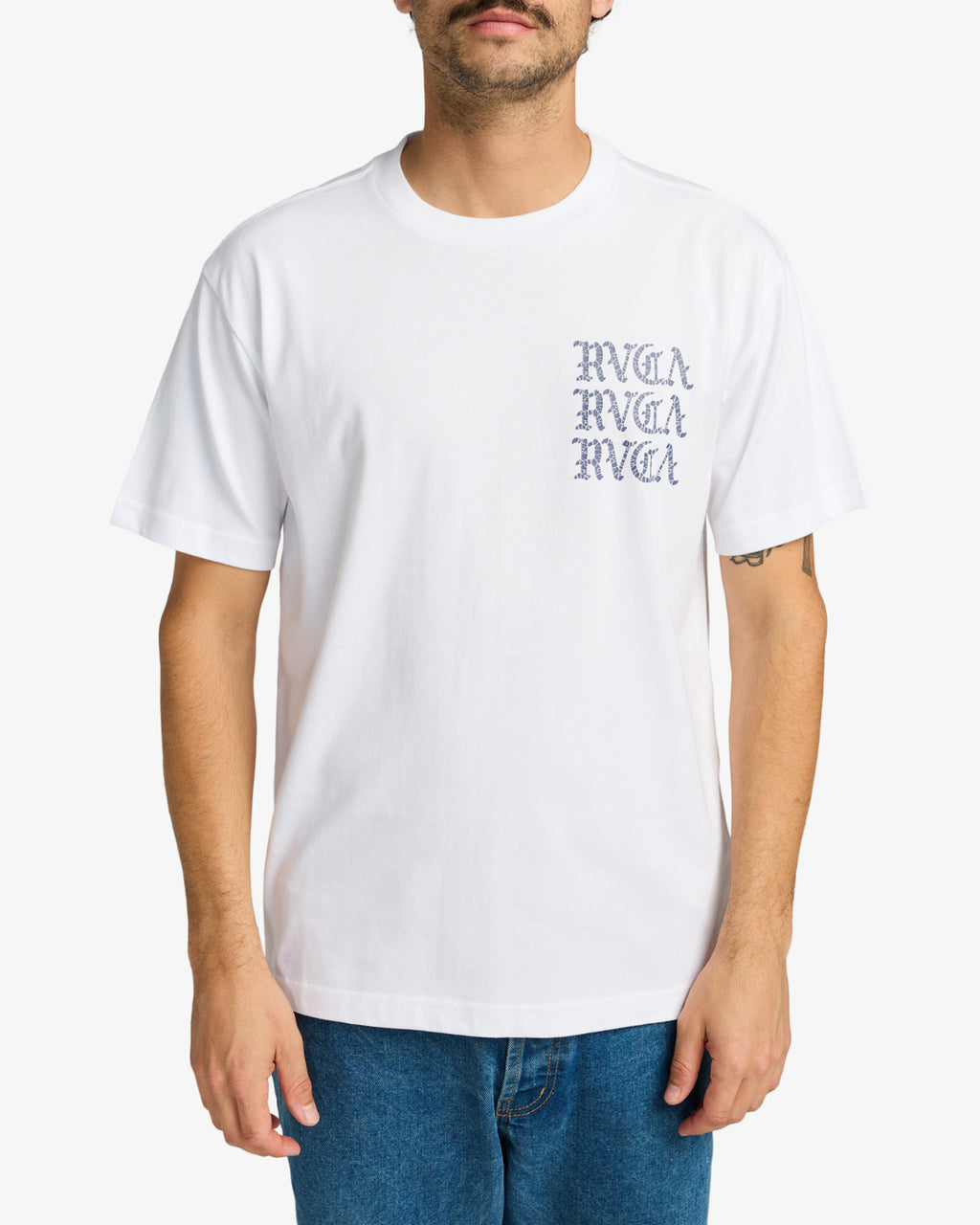 RVCA Iron On SS TEE - White