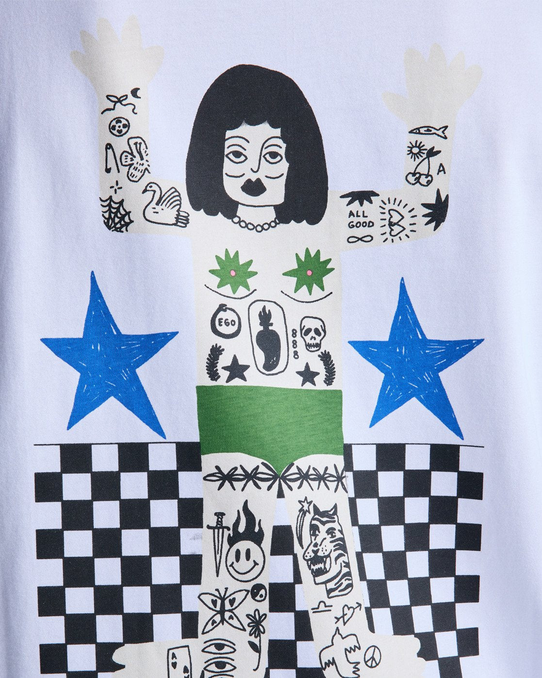 RVCA Antonia Figueiredo Bonhomme SS TEE - White - FREESTYLE LLORET