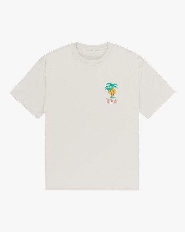 RVCA Frond Mural SS TEE - Moonbeam - FREESTYLE LLORET