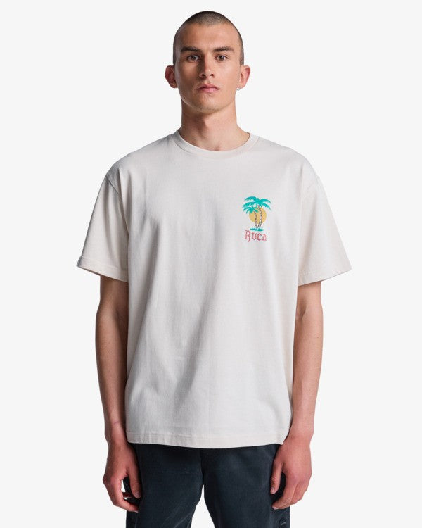 RVCA Frond Mural SS TEE - Moonbeam