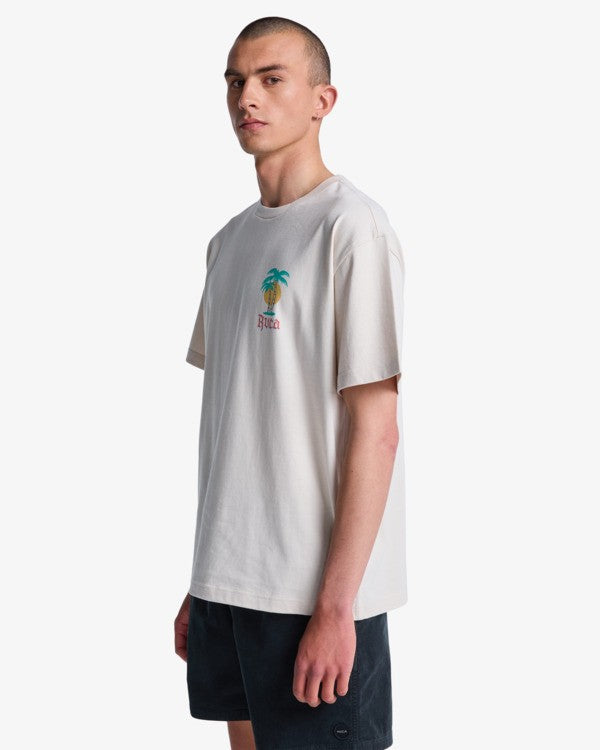 RVCA Frond Mural SS TEE - Moonbeam