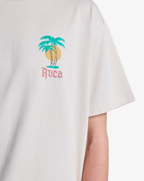 RVCA Frond Mural SS TEE - Moonbeam - FREESTYLE LLORET