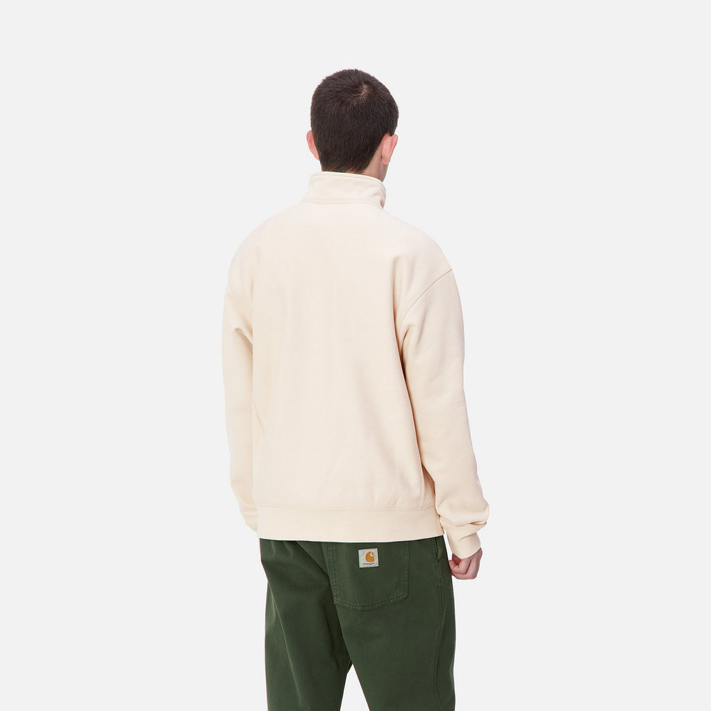 CARHARTT WIP Half Zip American Script Sweat - Moonbeam