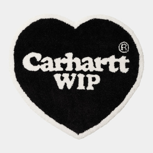 CARHARTT HEART RUG - BLACK WHITE