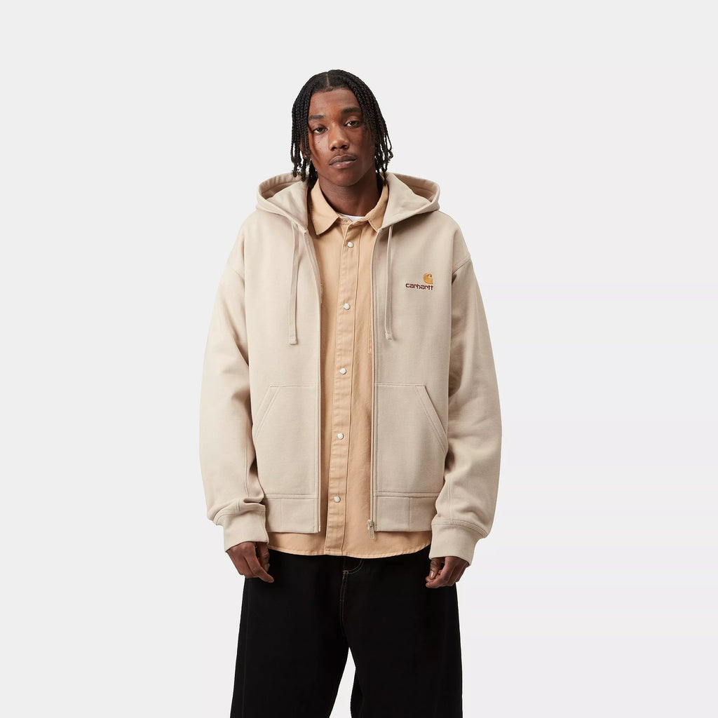 CARHARTT WIP Hooded American Script Jacket - Fleur De Sel