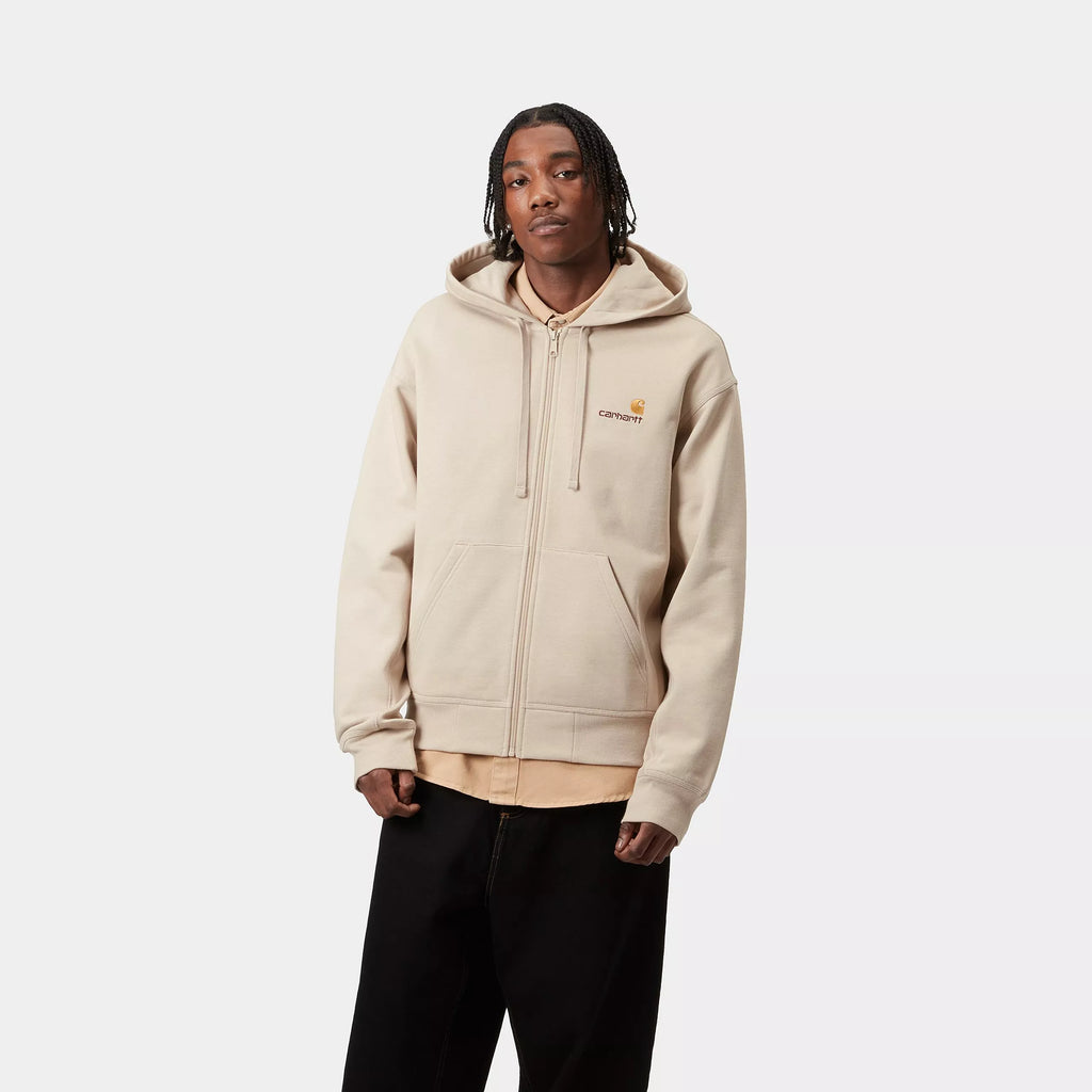CARHARTT WIP Hooded American Script Jacket - Fleur De Sel
