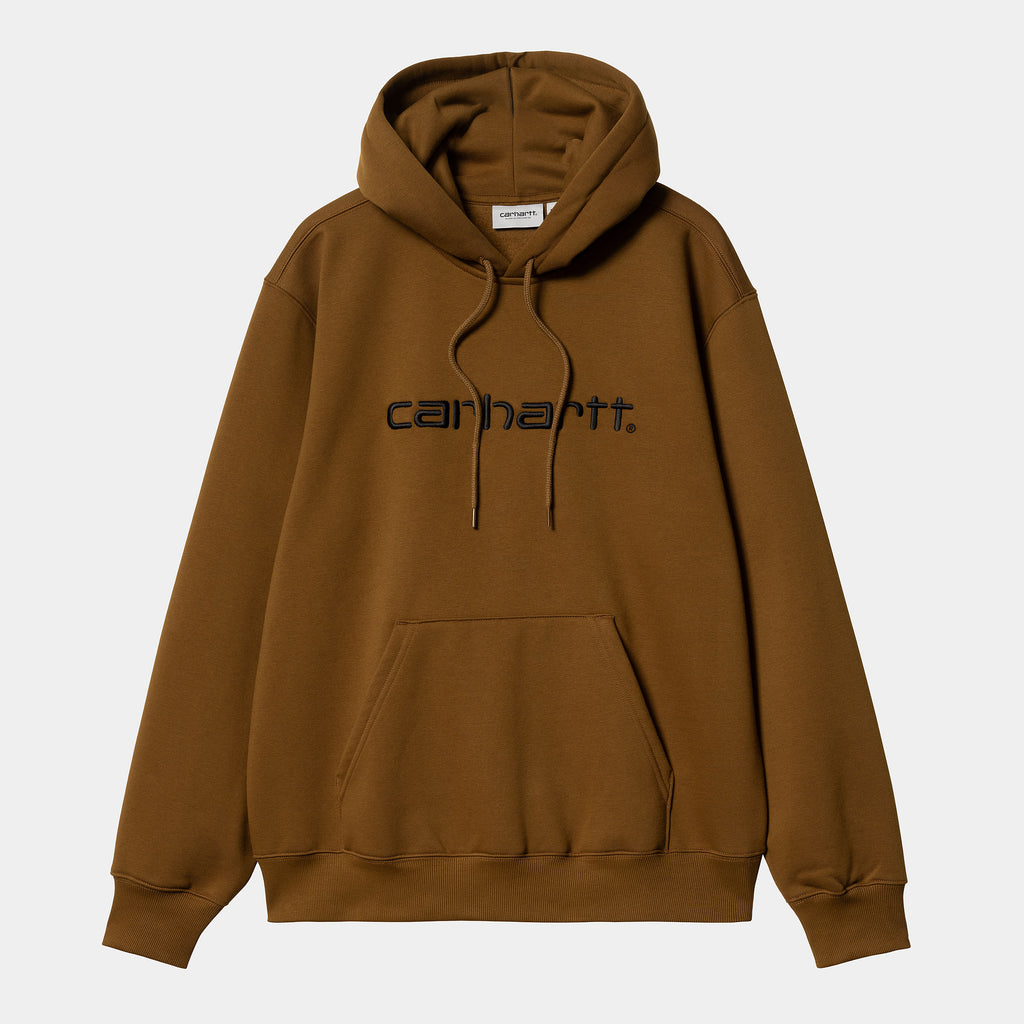 CARHARTT WIP HOODED CARHARTT SWEAT - Deep Hamilton Brown Black
