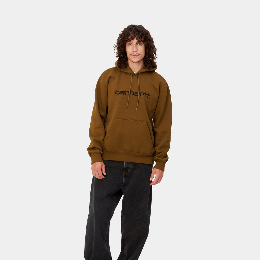 CARHARTT WIP HOODED CARHARTT SWEAT - Deep Hamilton Brown Black