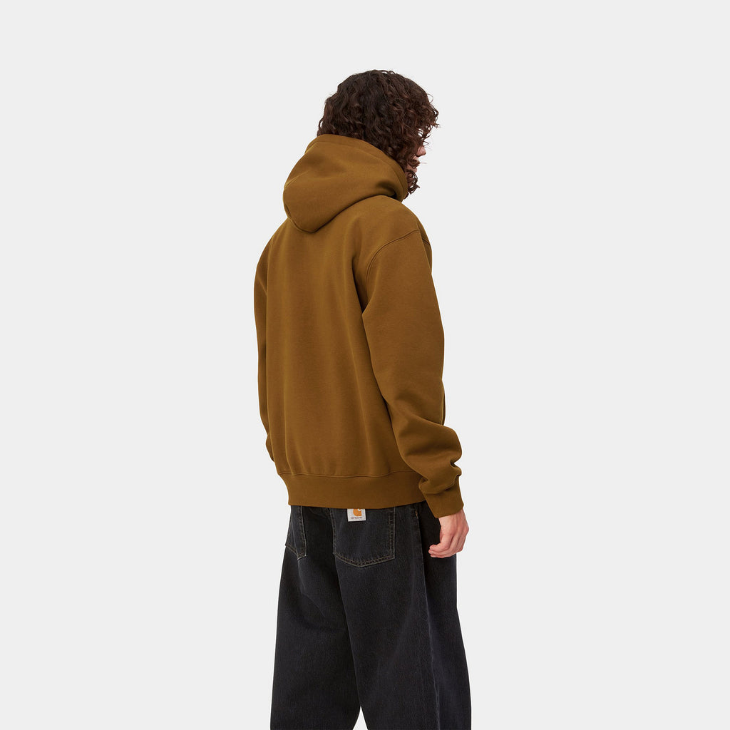 CARHARTT WIP HOODED CARHARTT SWEAT - Deep Hamilton Brown Black