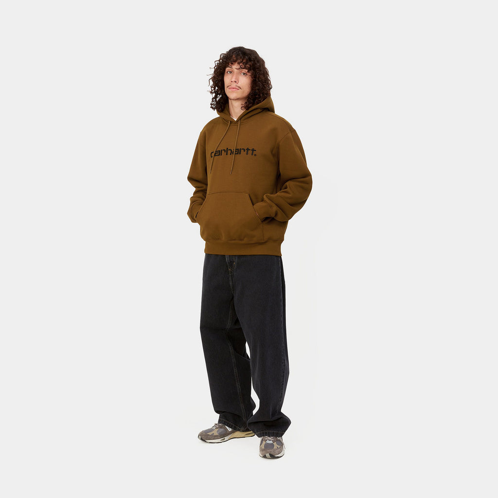 CARHARTT WIP HOODED CARHARTT SWEAT - Deep Hamilton Brown Black