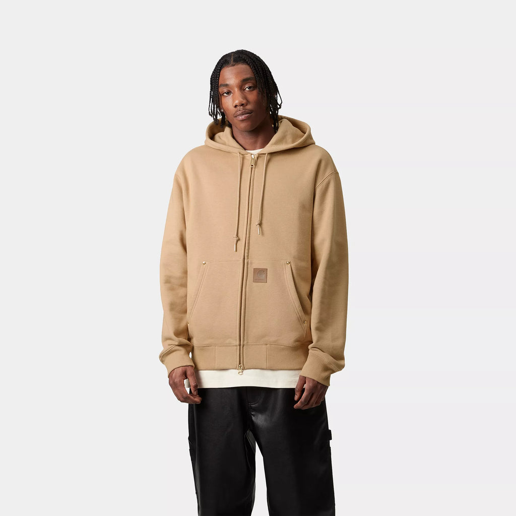 CARHARTT WIP Hooded Eldon Sweat Jacket - Dusty Hamilton Brown