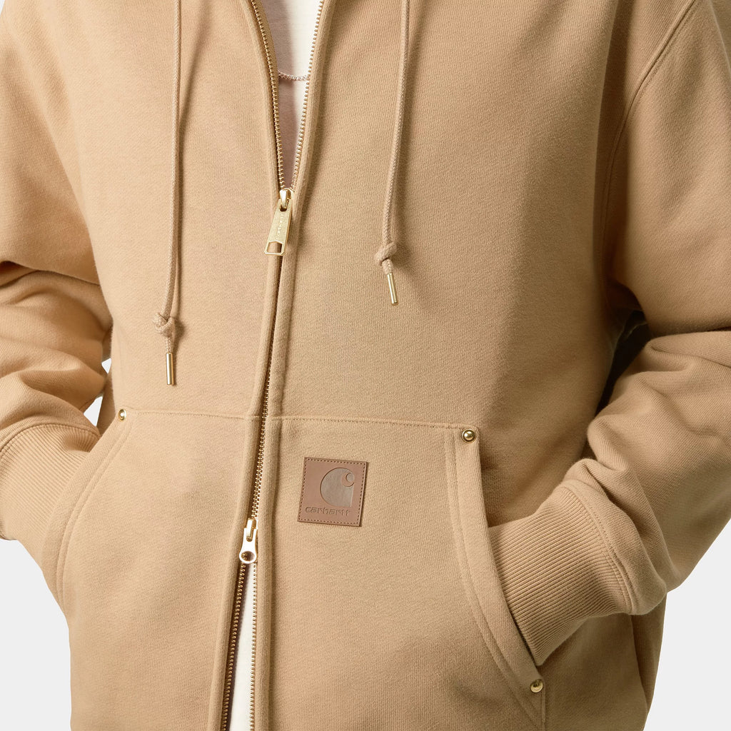 CARHARTT WIP Hooded Eldon Sweat Jacket - Dusty Hamilton Brown