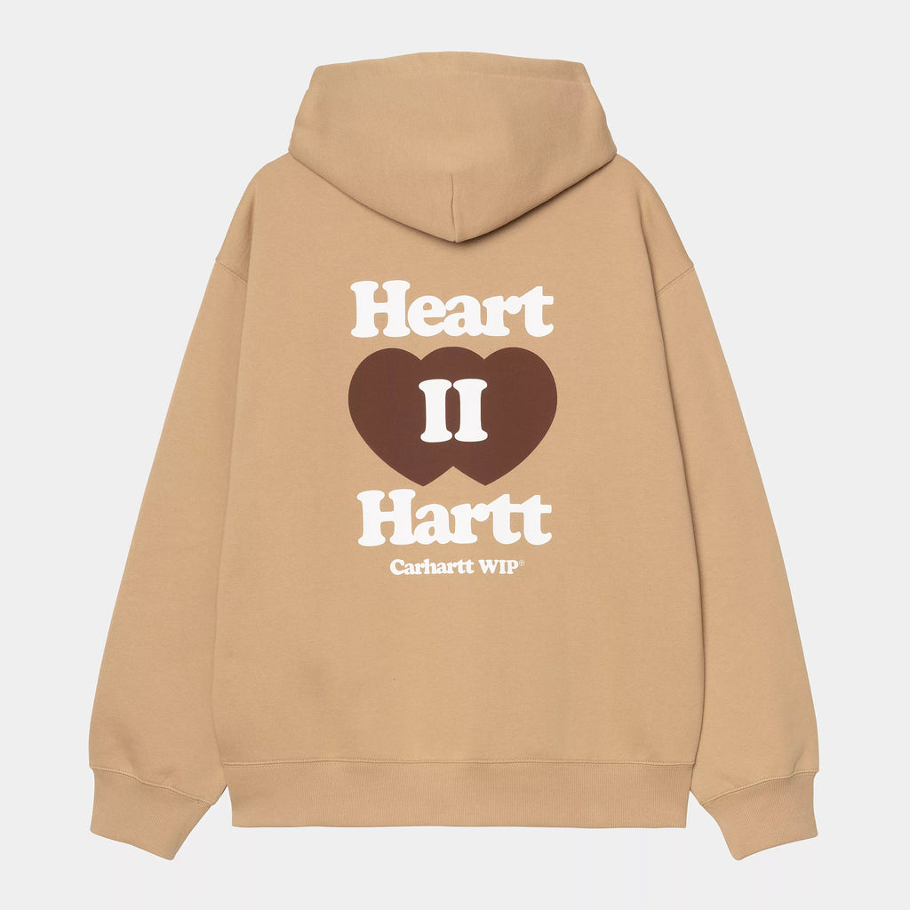 CARHARTT WIP Hooded Heart II Hartt Sweat Jacket - Dusty H Brown