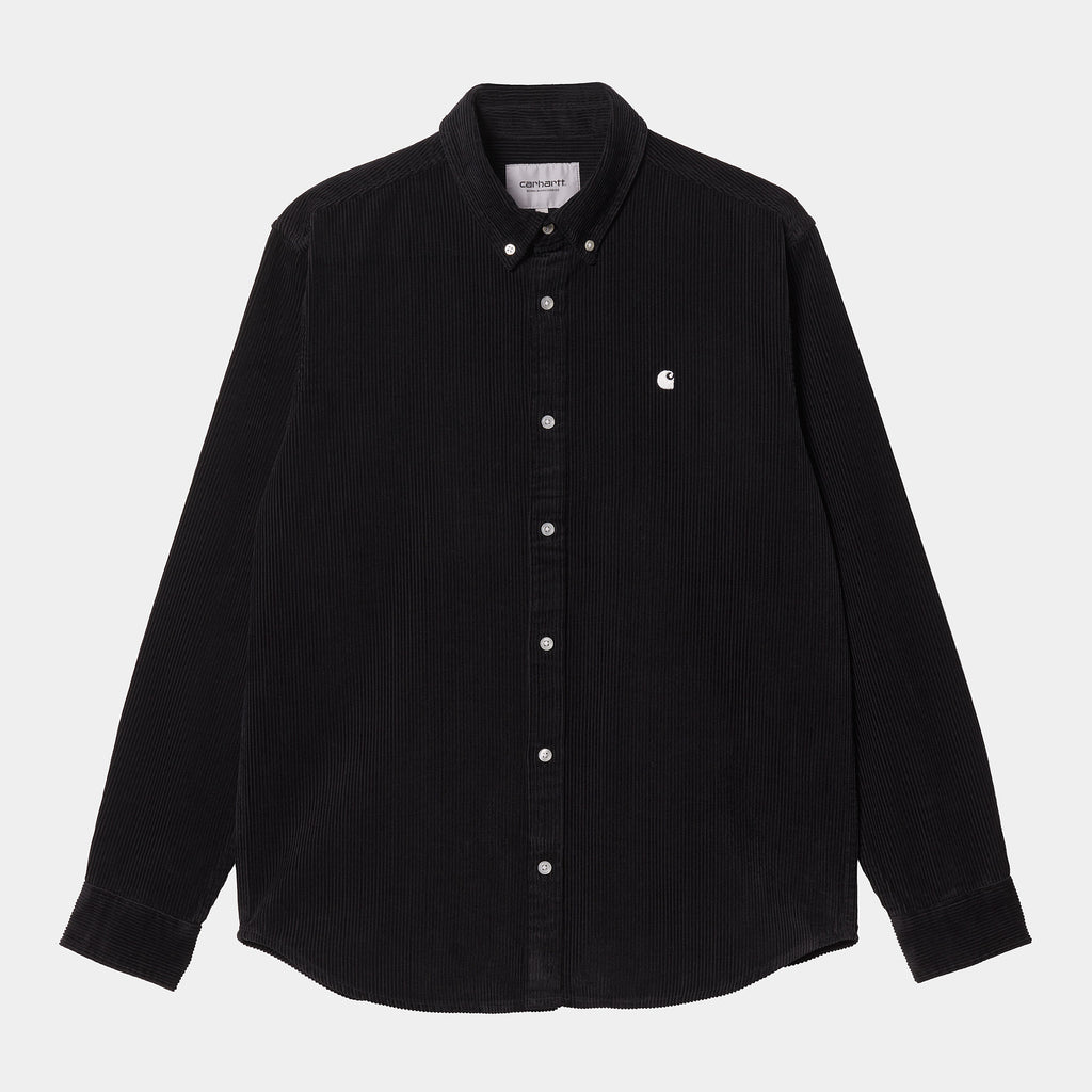 CARHARTT WIP L/S MADISON CORD SHIRT - BLACK
