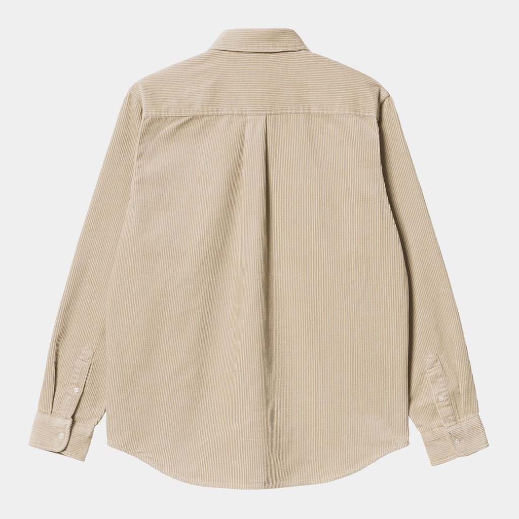 CARHARTT WIP L/S MADISON CORD SHIRT - WALL BLACK