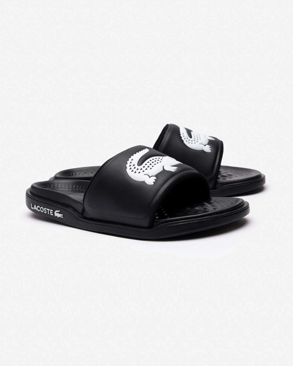 LACOSTE SERVE CROCO DUALISTE SLIDE - Blk White