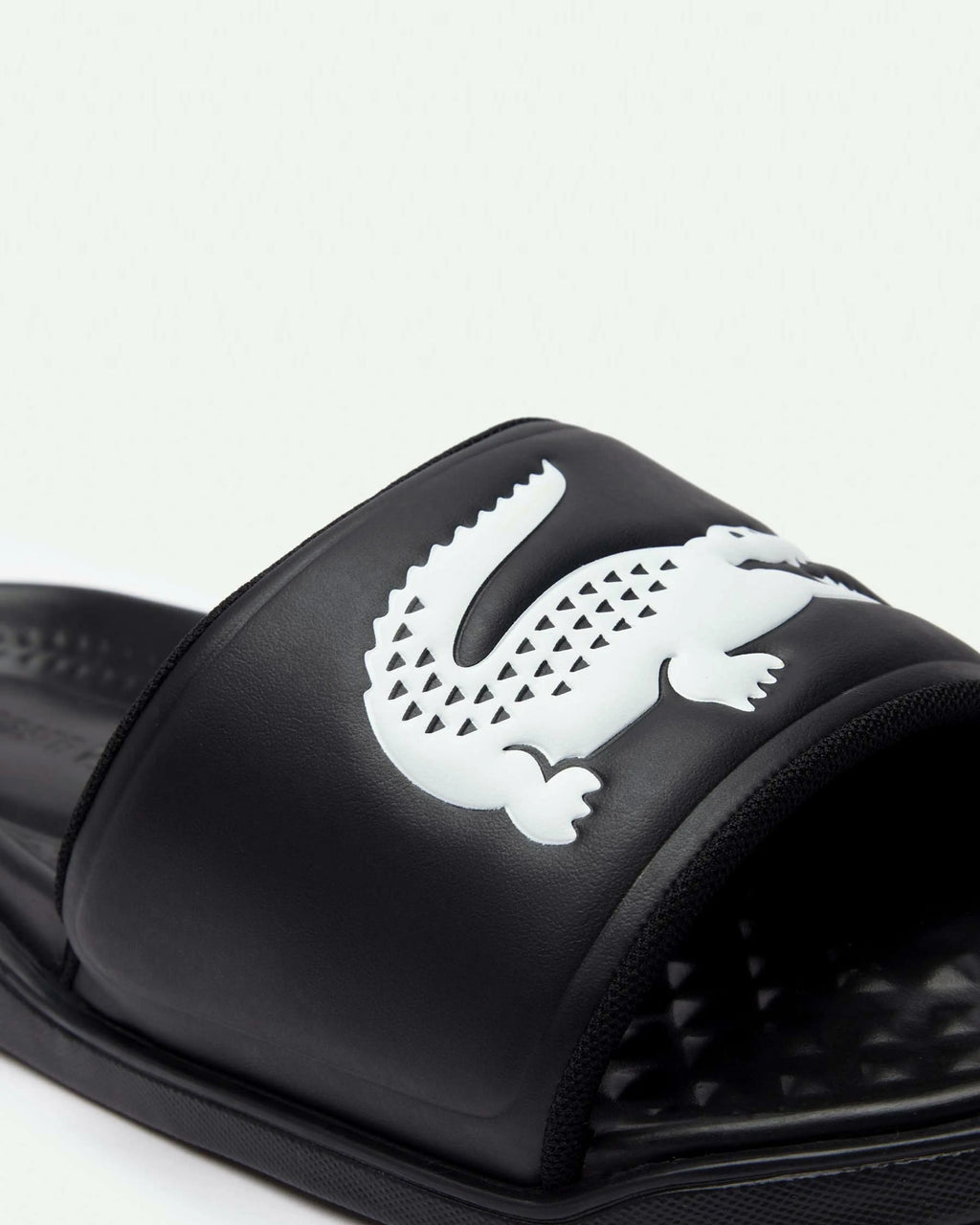 LACOSTE SERVE CROCO DUALISTE SLIDE - Blk White