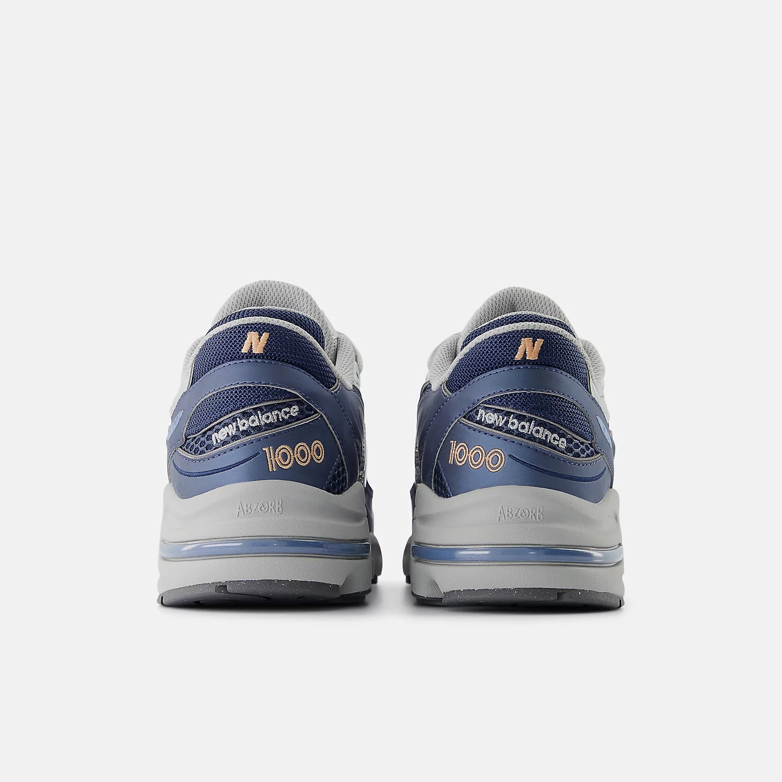 NEW BALANCE 1000P - Vintage Indigo con Light Silver Metallic y Peach Nectar