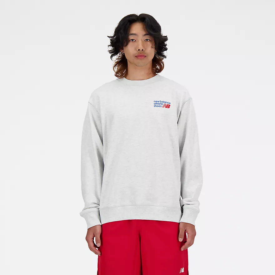 NEW BALANCE Athletics Premium Logo Crew - Ash grey - FREESTYLE LLORET