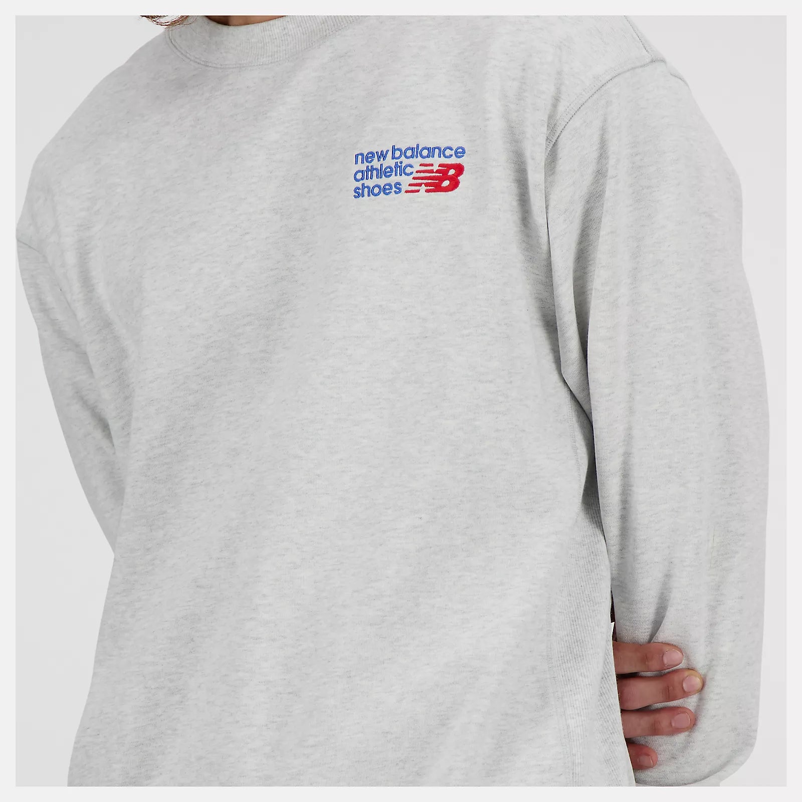 NEW BALANCE Athletics Premium Logo Crew - Ash grey