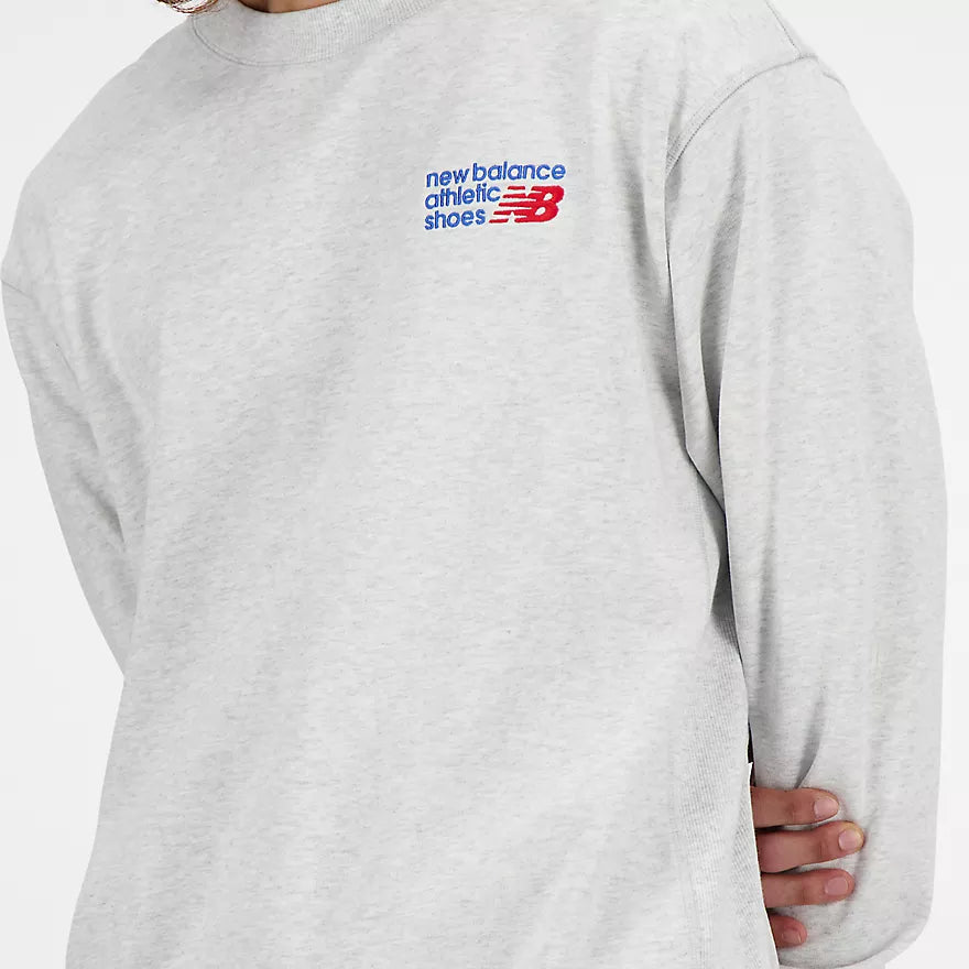 NEW BALANCE Athletics Premium Logo Crew - Ash grey - FREESTYLE LLORET