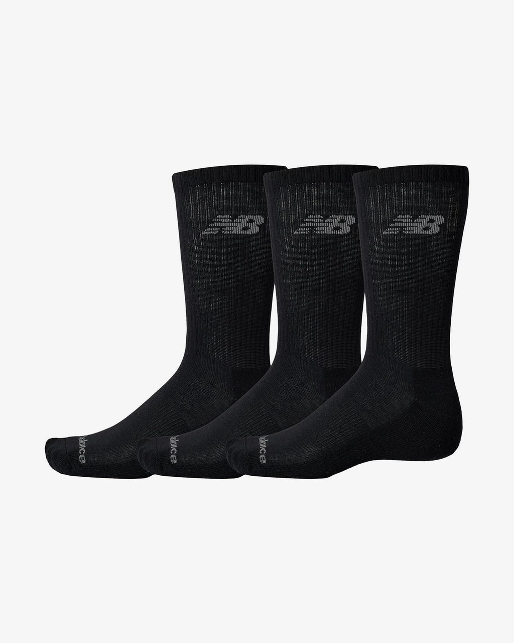 NEW BALANCE Cushioned Crew Socks 3-Pack - Black - FREESTYLE LLORET