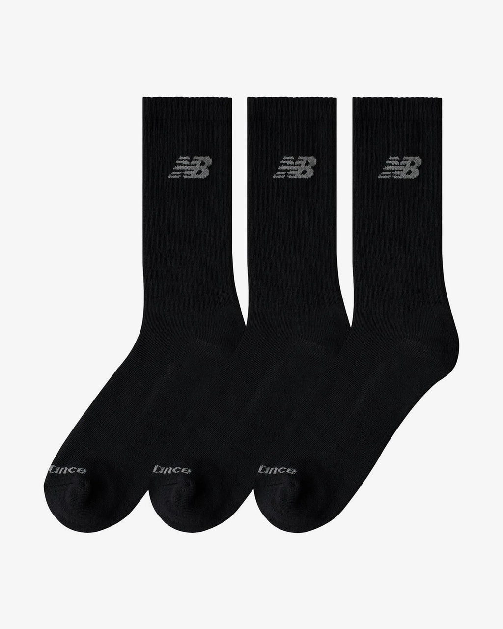 NEW BALANCE Cushioned Crew Socks 3-Pack - Black - FREESTYLE LLORET