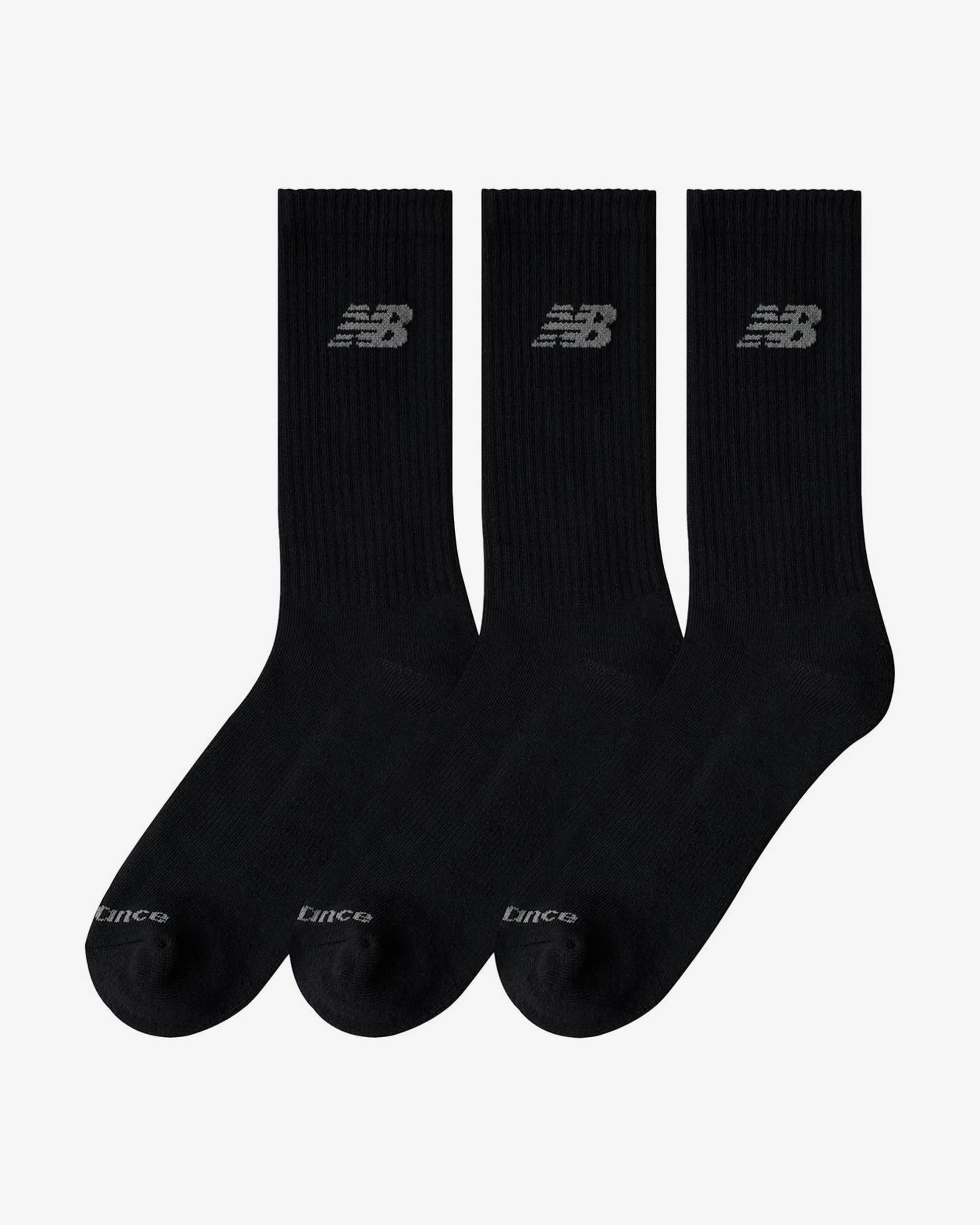 NEW BALANCE Cushioned Crew Socks 3-Pack - Black
