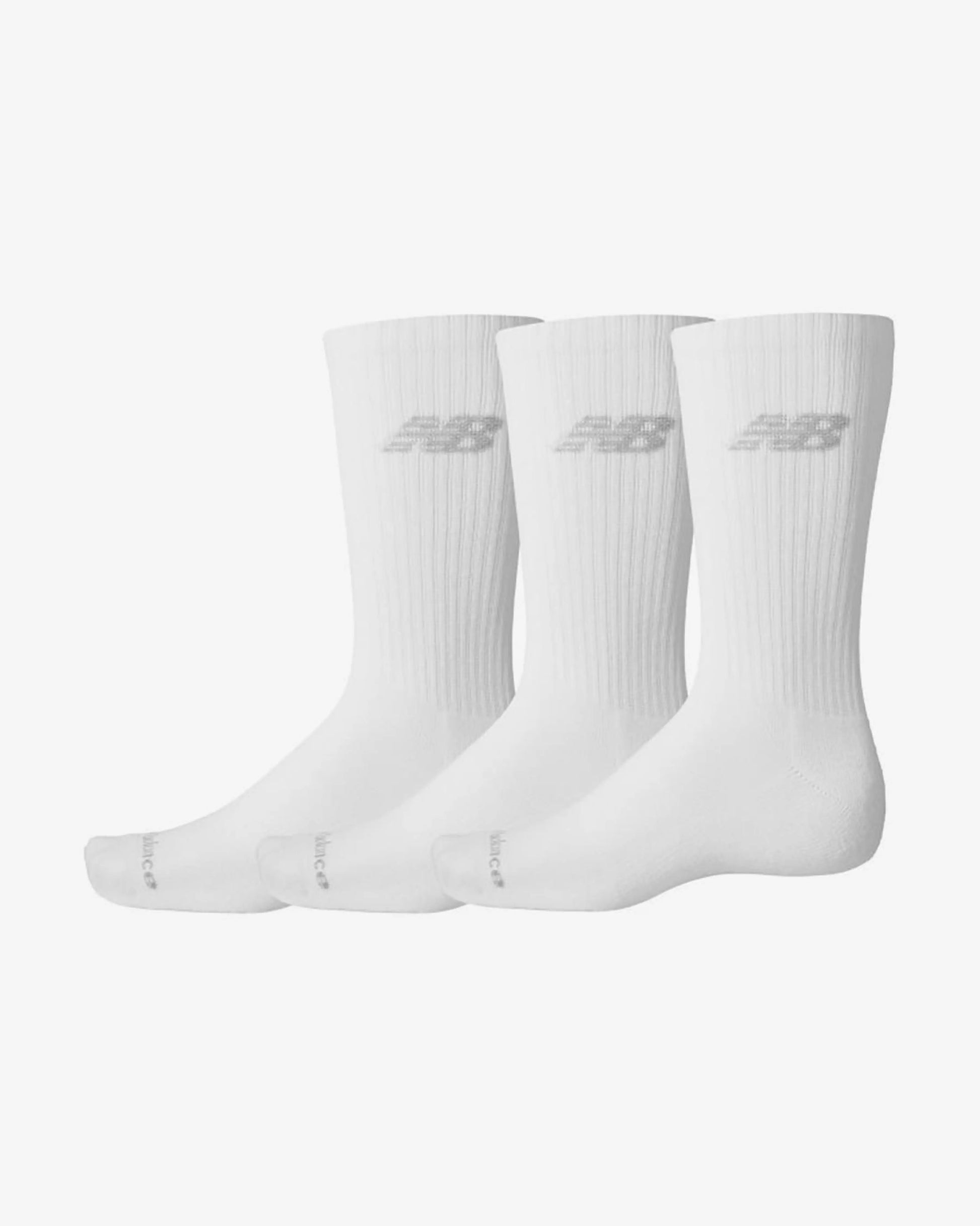 NEW BALANCE Cushioned Crew Socks 3-Pack - White