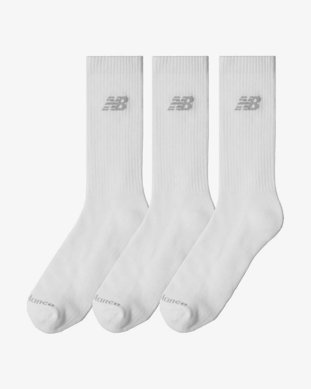 NEW BALANCE Cushioned Crew Socks 3-Pack - White