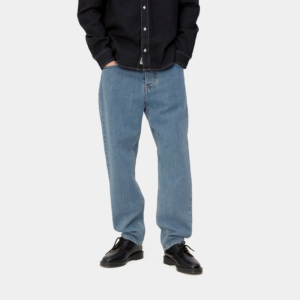 CARHARTT WIP NEWEL PANT - Blue (Stone Bleached)