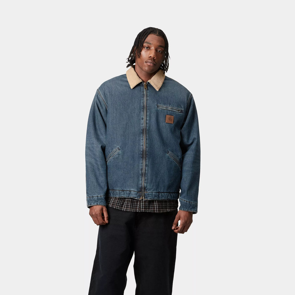 CARHARTT WIP OG Detroit Jacket - Blue Dusty Hamilton Brown (worn used wash)